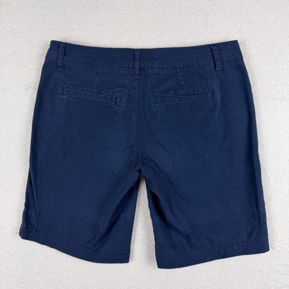 Aeropostale Bermuda Twill Shorts Navy Blue Size 0 Cotton Stretch Casual Mid Rise - Picture 6 of 6